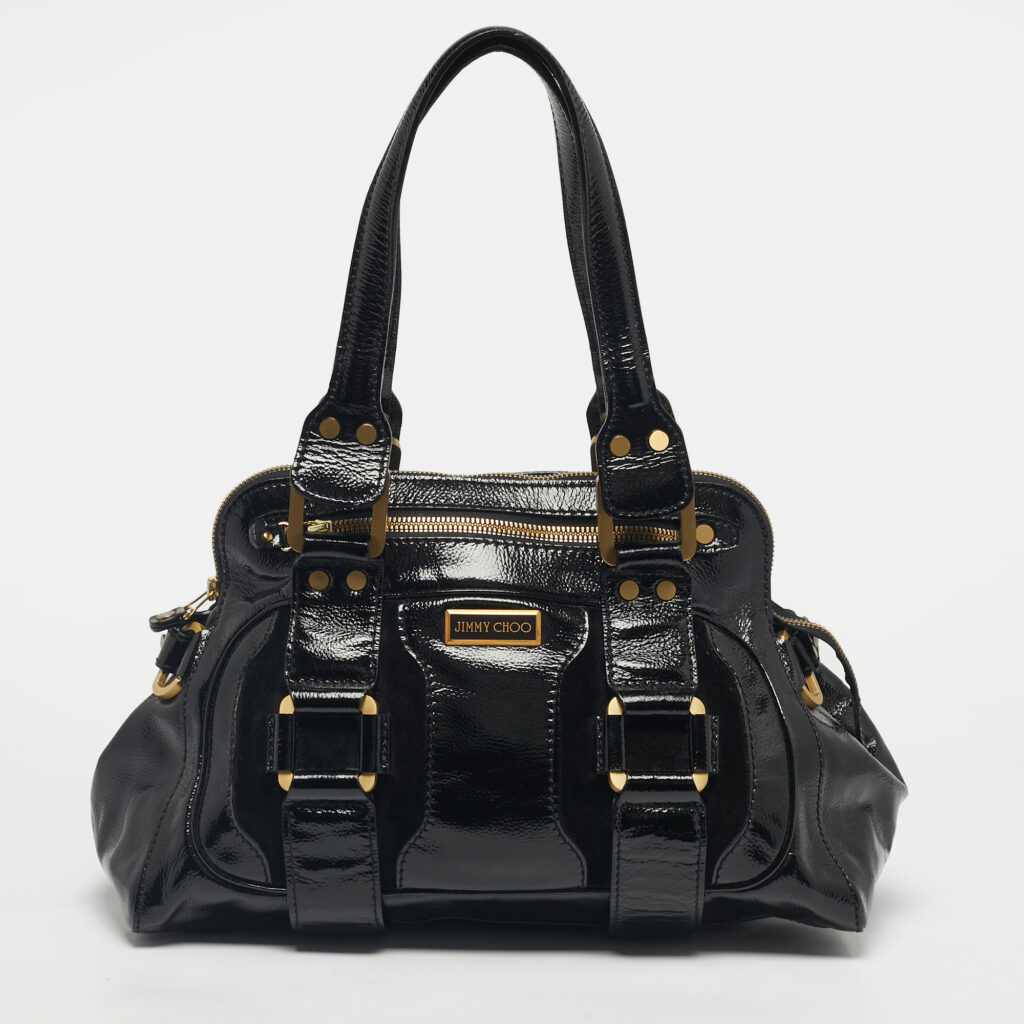 Jimmy Choo Black Patent Leather Malena Bag Jimmy Choo Black Patent Leather Malena Bag
