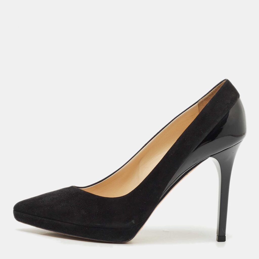 Jimmy Choo Black Suede and Patent Leather Rudy Pumps Size 36 Jimmy Choo Black Suede and Patent Leather Rudy Pumps Size 36