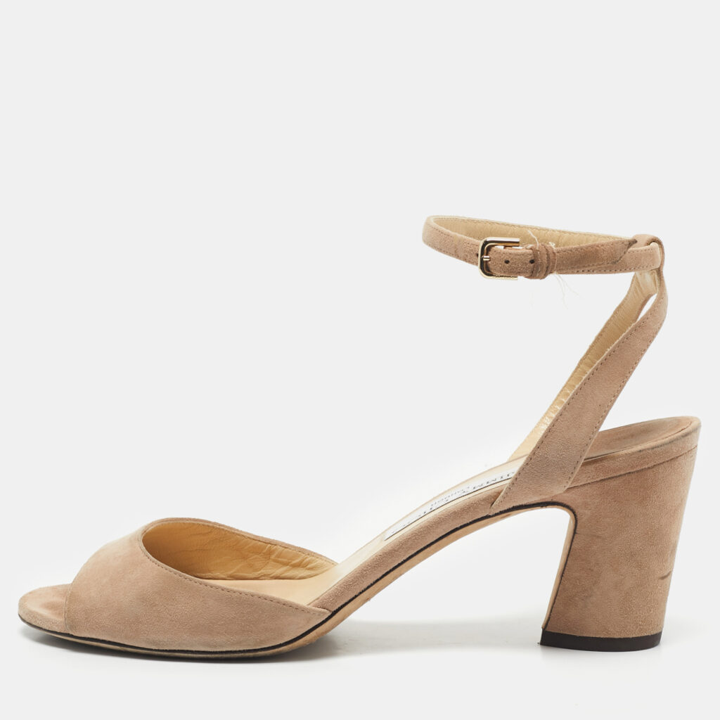 Jimmy Choo Pink Suede Miranda Sandals Size 39.5 Jimmy Choo Pink Suede Miranda Sandals Size 39.5