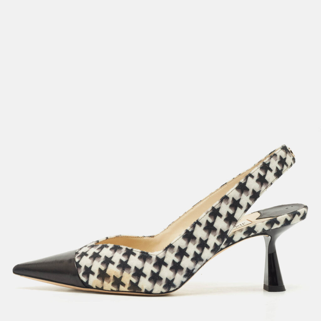 Jimmy Choo Multicolor Leather and Wool liya Slingback Pumps Size 41 Jimmy Choo Multicolor Leather and Wool liya Slingback Pumps Size 41