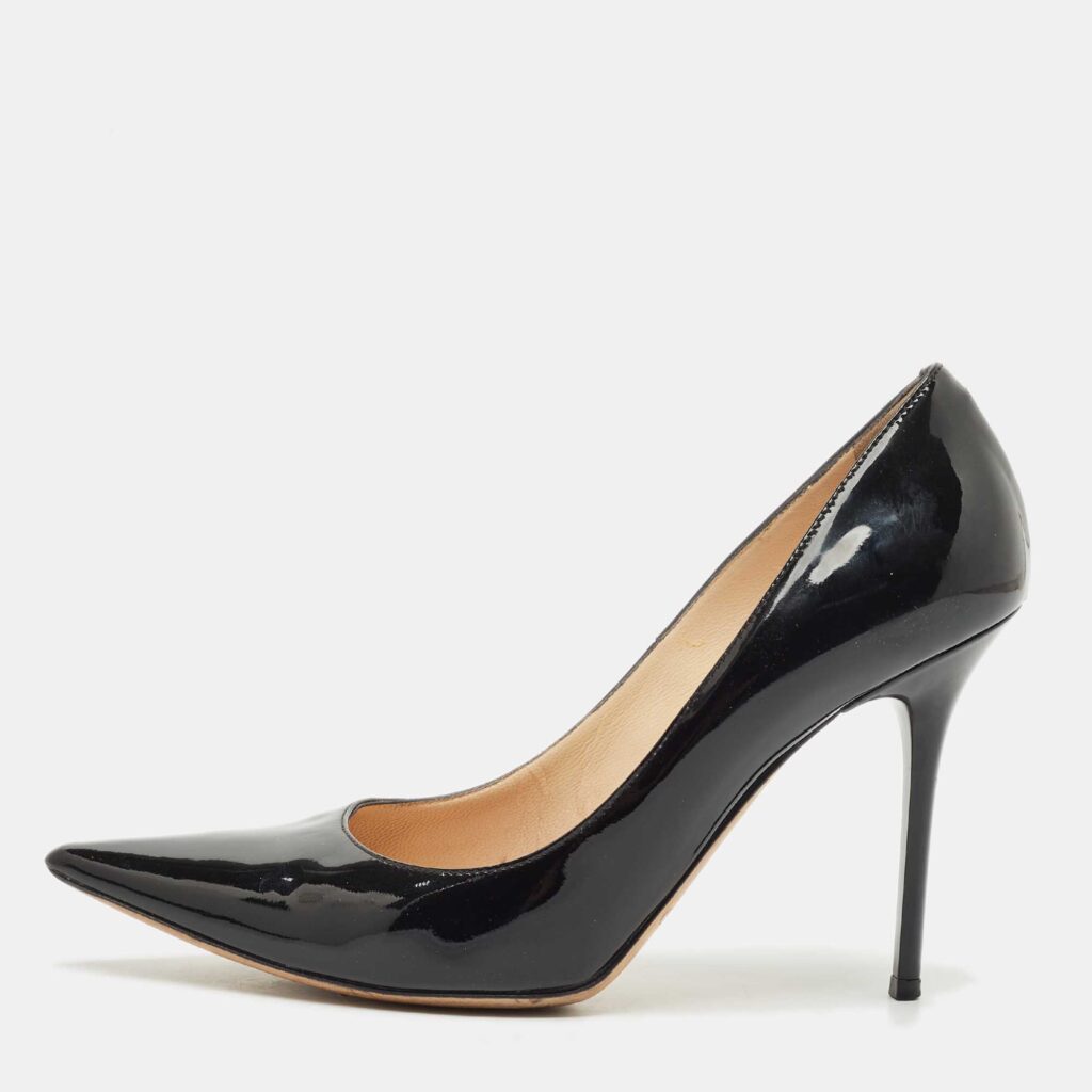 Jimmy Choo Black Patent Leather Abel Pumps Size 36.5