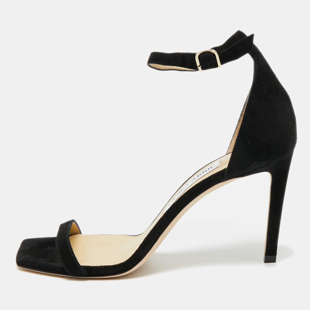 Jimmy Choo Black Suede Alva Sandals Size 38 Jimmy Choo Black Suede Alva Sandals Size 38