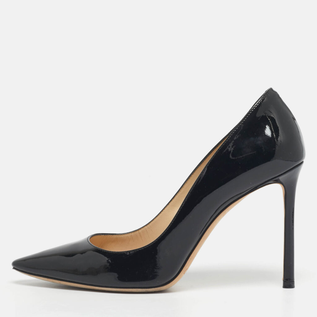 Jimmy Choo Black Patent Leather Romy Pumps Size 38.5 Jimmy Choo Black Patent Leather Romy Pumps Size 38.5