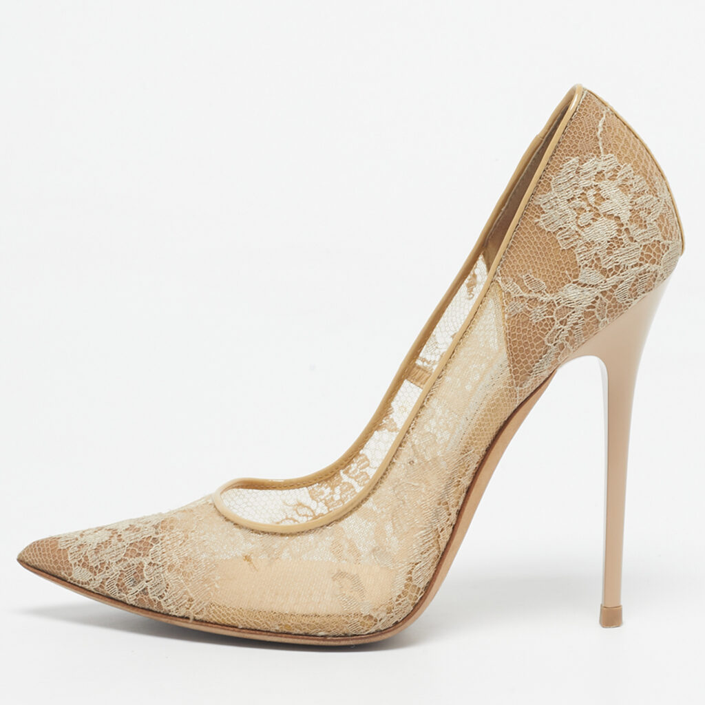Jimmy Choo Beige Lace Abel Pumps Size 38.5 Jimmy Choo Beige Lace Abel Pumps Size 38.5