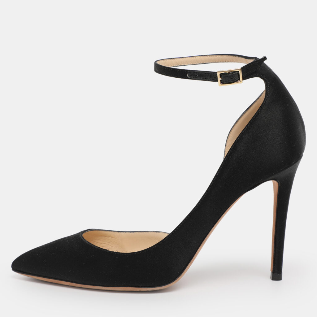 Jimmy Choo Black Suede Lucy Ankle Strap Pointed Toe D'orsay Pumps Size 36 Jimmy Choo Black Suede Lucy Ankle Strap Pointed Toe D'orsay Pumps Size 36