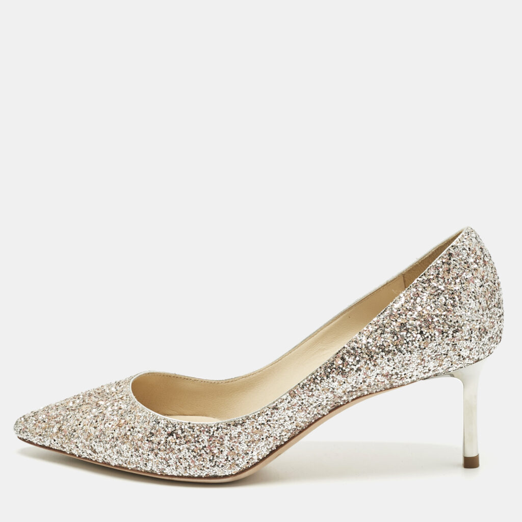 Jimmy Choo Two Tone Glitter Romy Pumps Size 36.5 Jimmy Choo Two Tone Glitter Romy Pumps Size 36.5