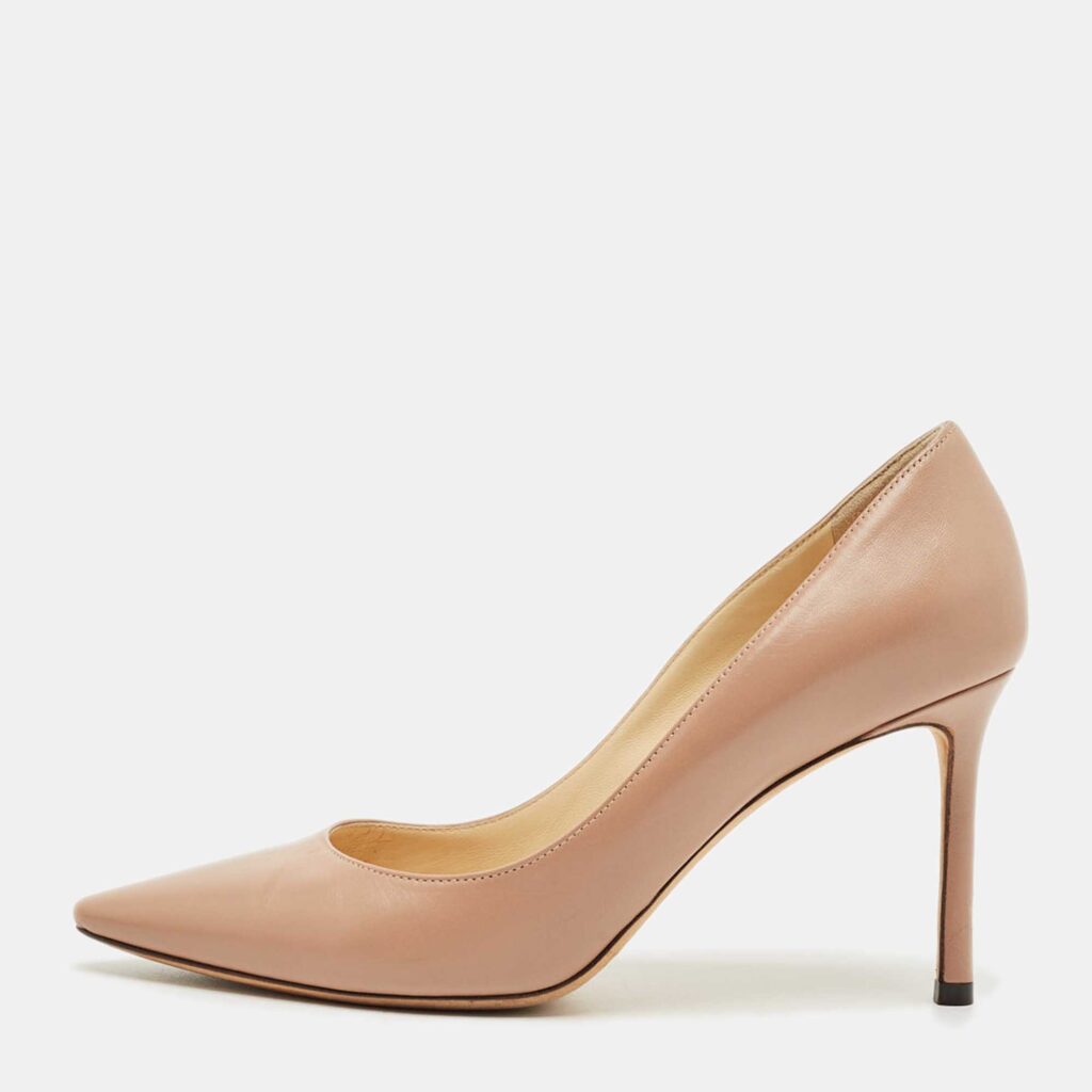 Jimmy Choo Beige Leather Romy Pumps Size 38