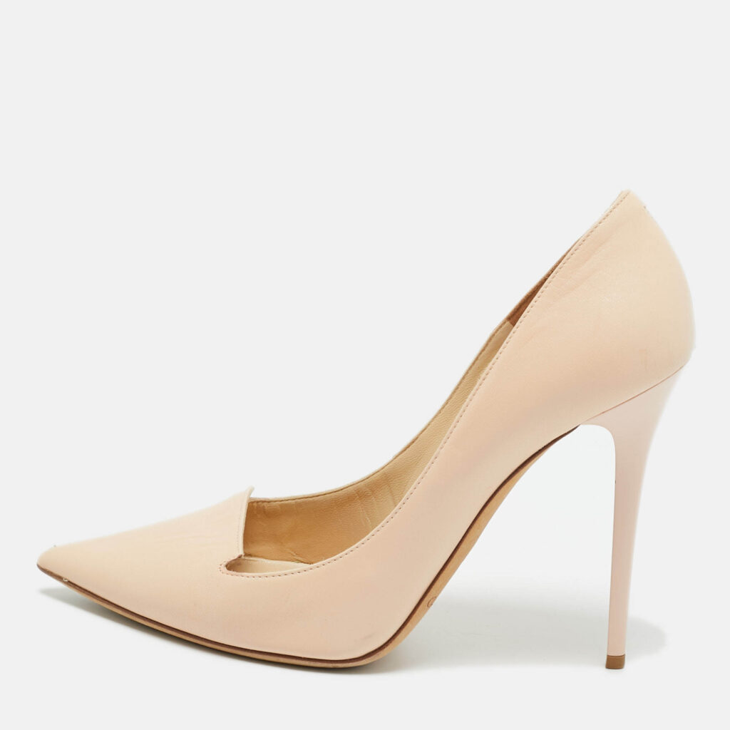Jimmy Choo Beige Leather Avril Pointed Toe Pumps Size 38 Jimmy Choo Beige Leather Avril Pointed Toe Pumps Size 38