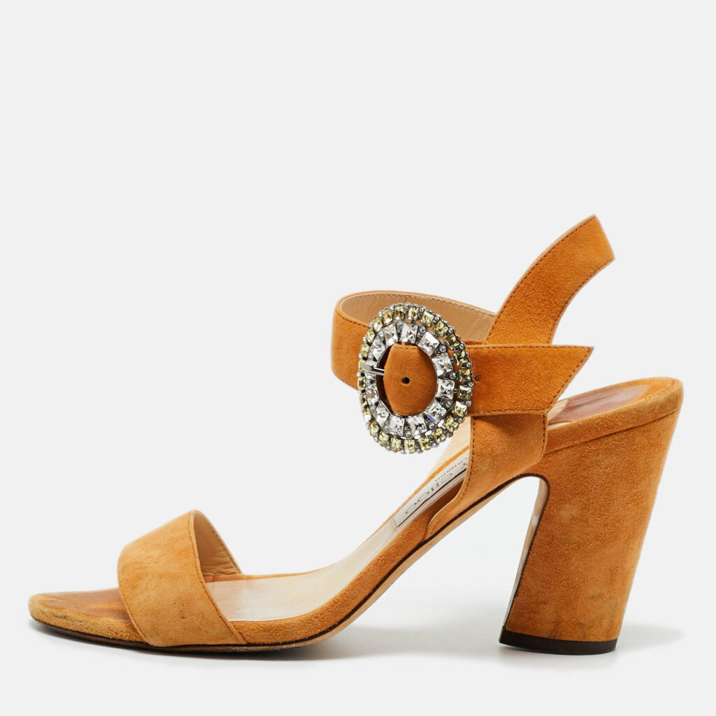 Jimmy Choo Black Suede Crystal Embellished Mischa Sandals Size 39 Jimmy Choo Black Suede Crystal Embellished Mischa Sandals Size 39