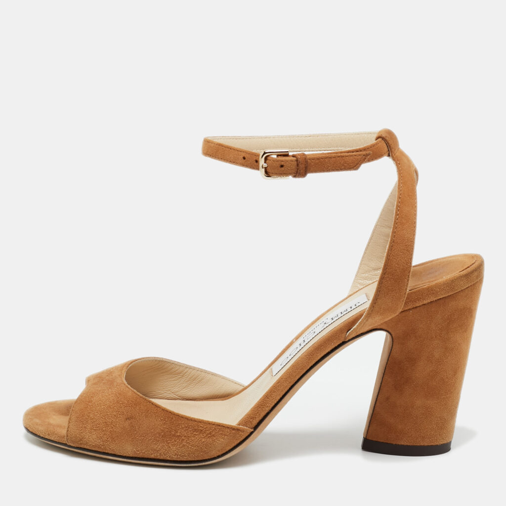 Jimmy Choo Brown Suede Miranda Ankle Strap Sandals Size 36.5 Jimmy Choo Brown Suede Miranda Ankle Strap Sandals Size 36.5