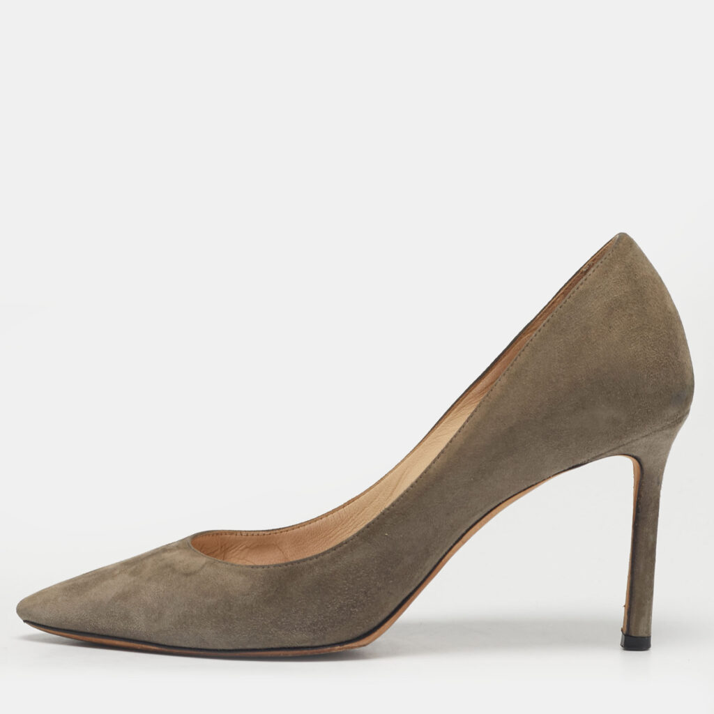 Jimmy Choo Beige Suede Romy Point Toe Pumps Size 35.5 Jimmy Choo Beige Suede Romy Point Toe Pumps Size 35.5