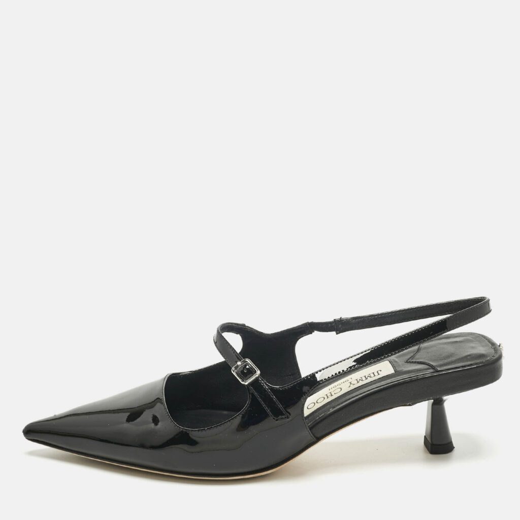 Jimmy Choo Black Patent Leather Didi Slingback Pumps Size 38 Jimmy Choo Black Patent Leather Didi Slingback Pumps Size 38