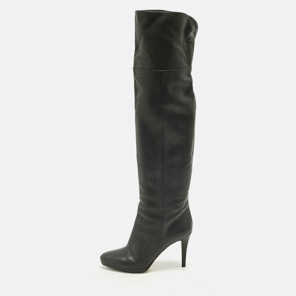 Jimmy Choo Black Leather Knee Length Boots Size 40 Jimmy Choo Black Leather Knee Length Boots Size 40