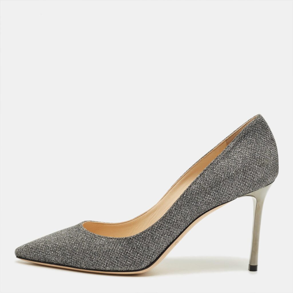 Jimmy Choo Romy Size 39 Metallic Glitter Pumps