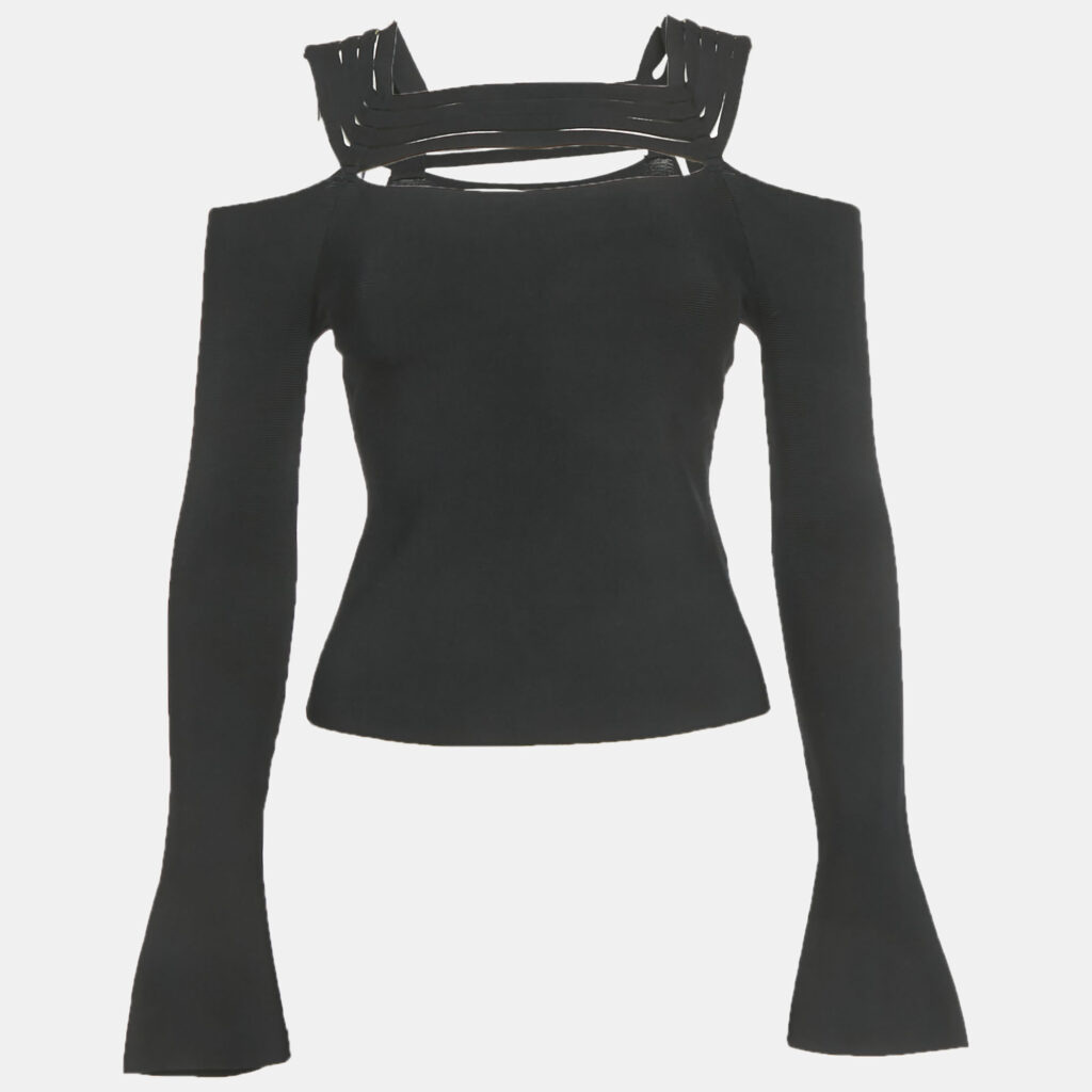 Jonathan Simkhai Black Sarah Ribbed Top XS Jonathan Simkhai Black Sarah Ribbed Top XS