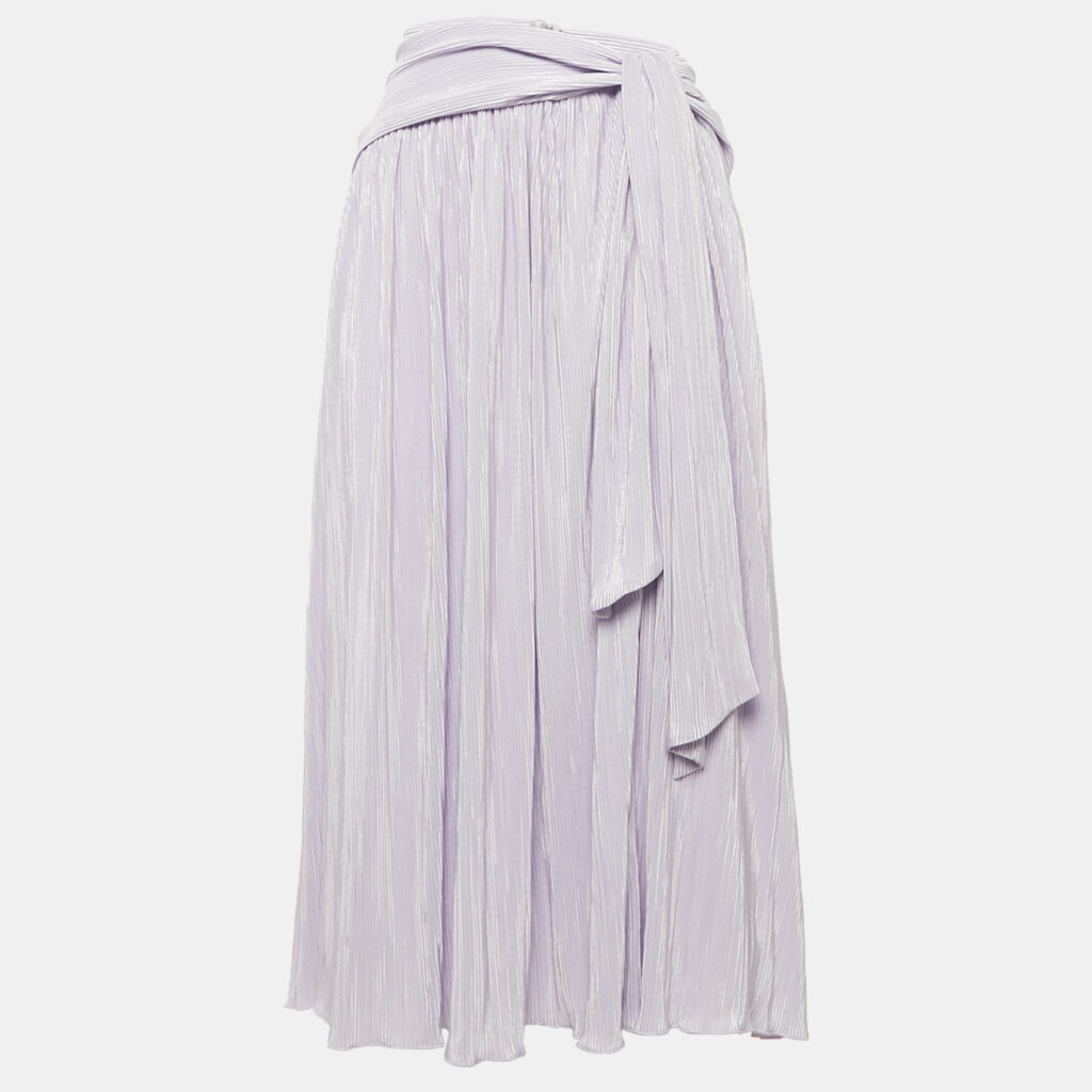 luxury-women-jonathan-simkhai-used-clothes-p1167345-001-1.jpg Jonathan Simkhai Light Purple Lurex Plisse Knotted Midi Skirt M