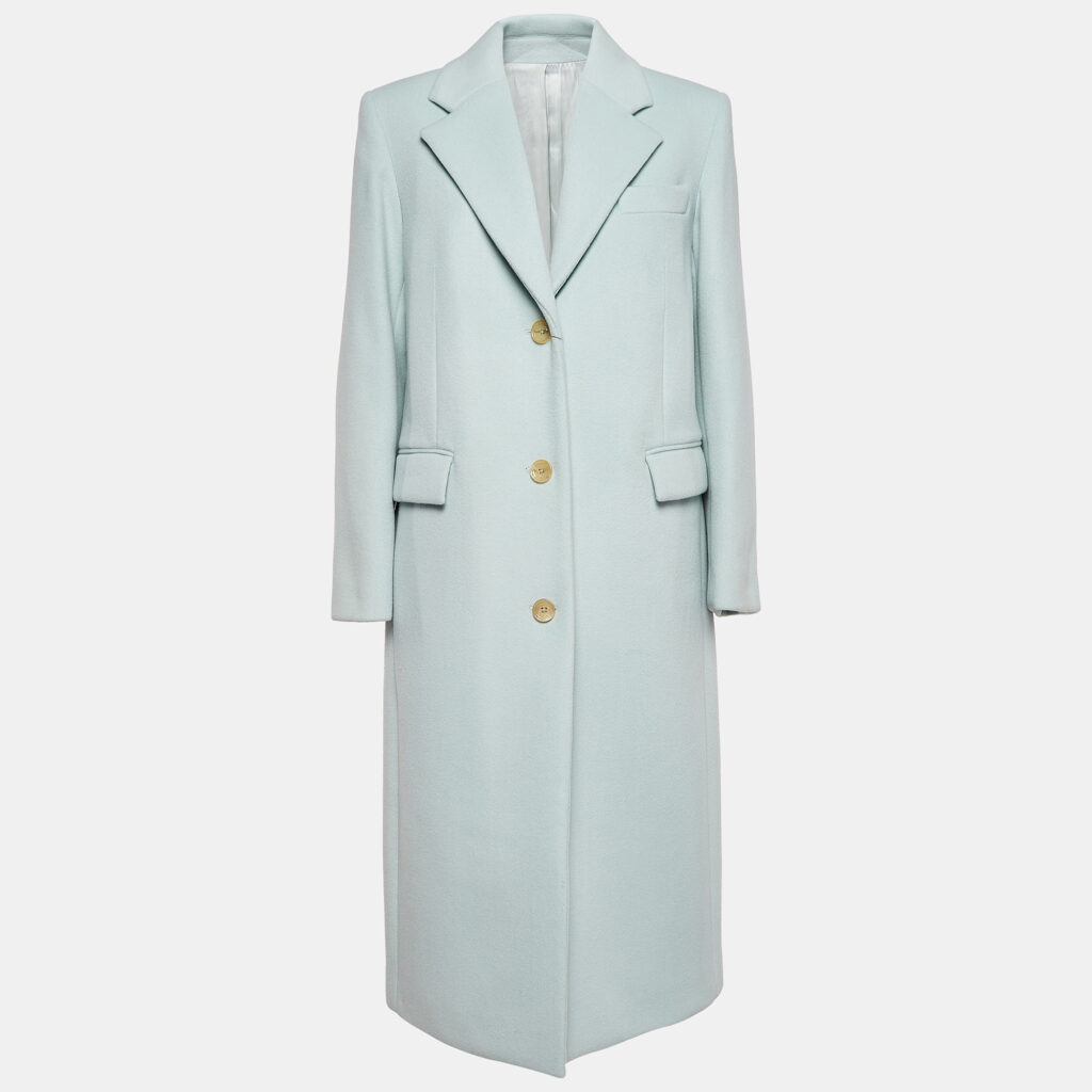 Joseph Blue Wool & Cashmere Mid Length Coat M Joseph Blue Wool & Cashmere Mid Length Coat M
