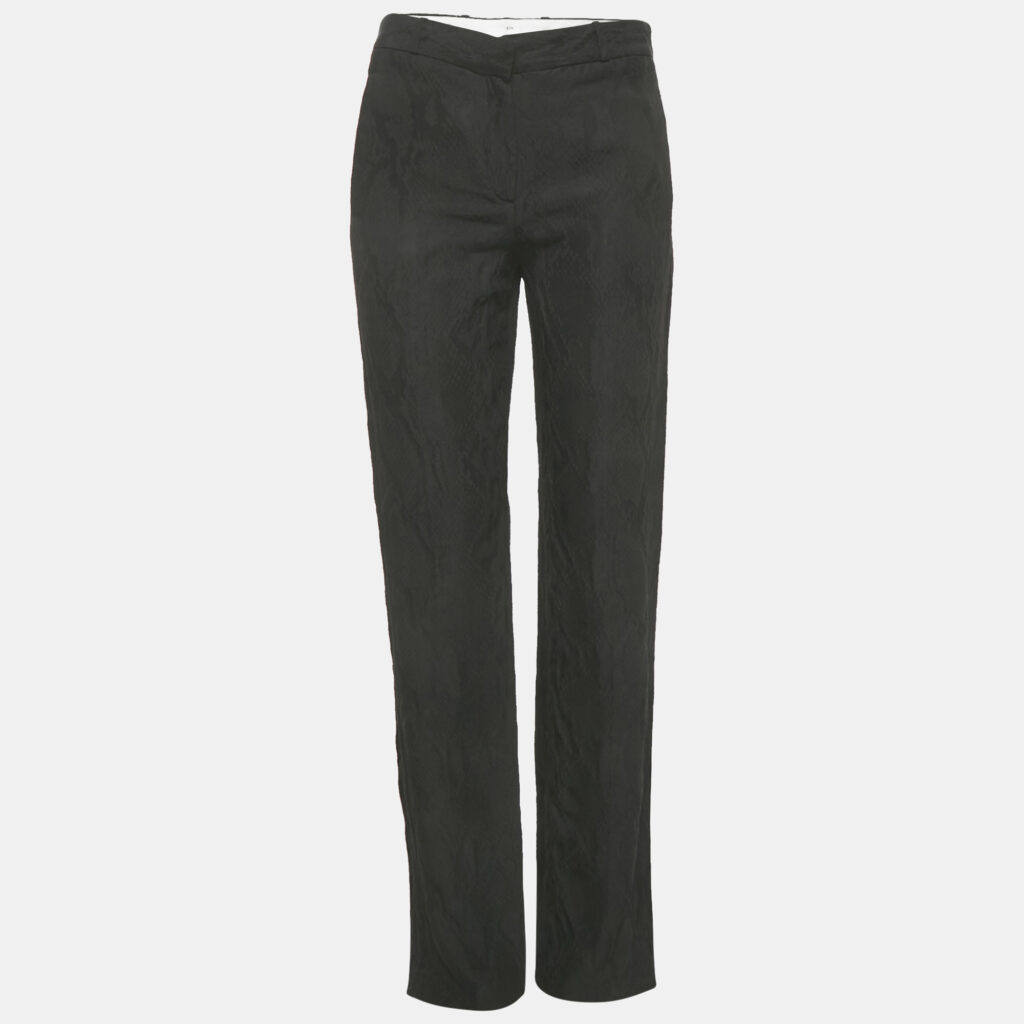 Joseph Black Matt Reptile Jacquard Silk Trousers S Joseph Black Matt Reptile Jacquard Silk Trousers S