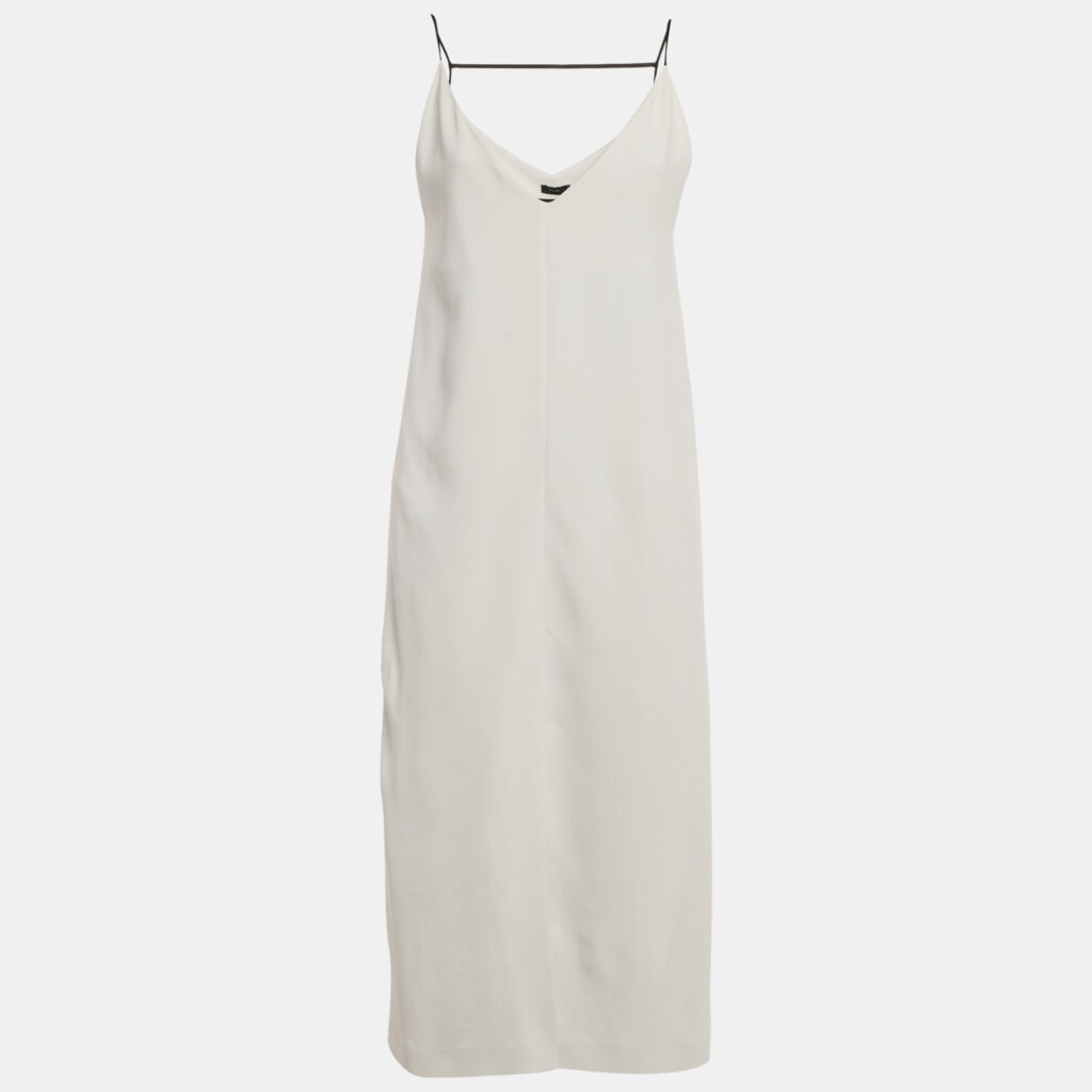 Joseph Grey Stretch Crepe Midi Dress M Joseph Grey Stretch Crepe Midi Dress M