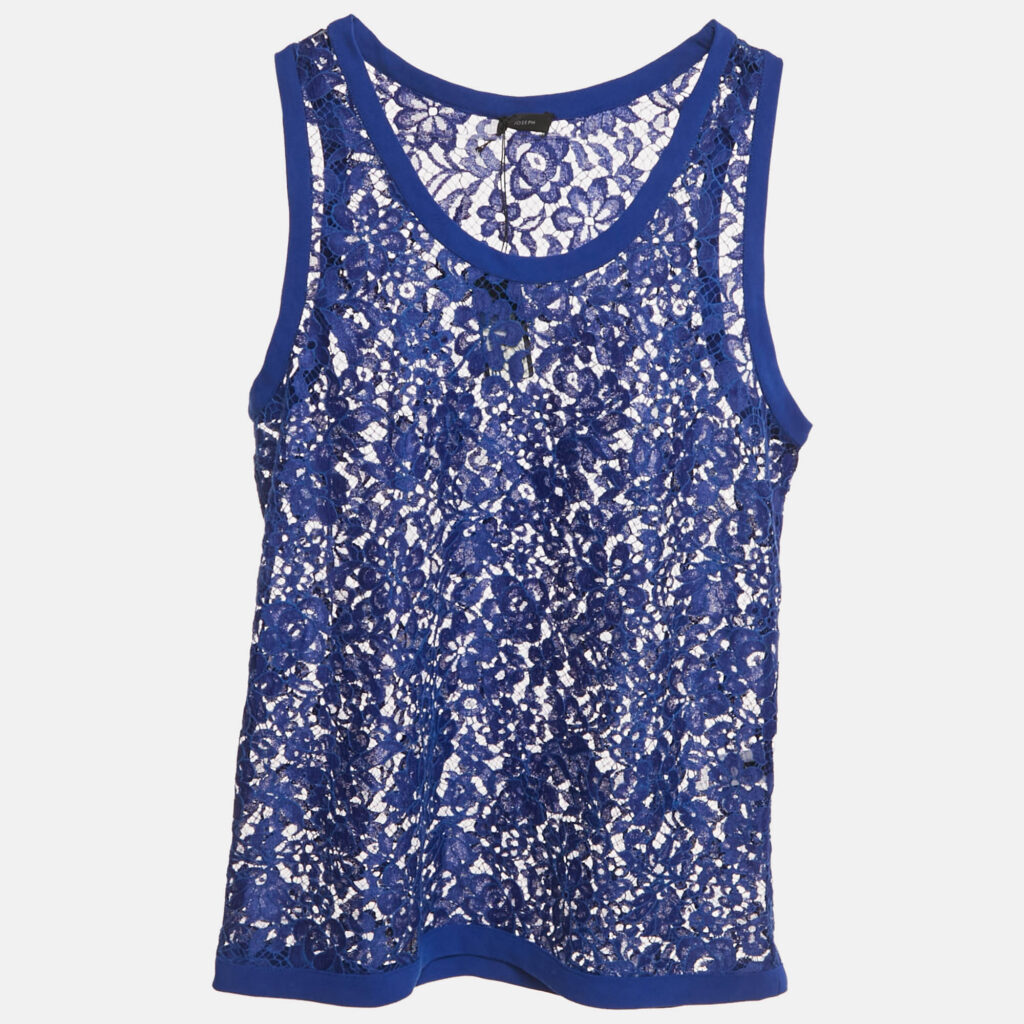 Joseph Cobalt Blue Lace Debbie Top M Joseph Cobalt Blue Lace Debbie Top M