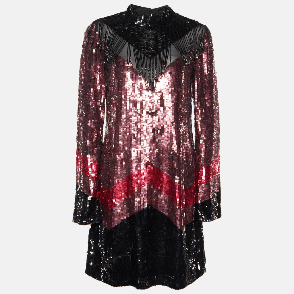 luxury-women-just-cavalli-new-clothes-p962171-002-1.jpg Just Cavalli Pink Sequin Embellished Shift Dress M