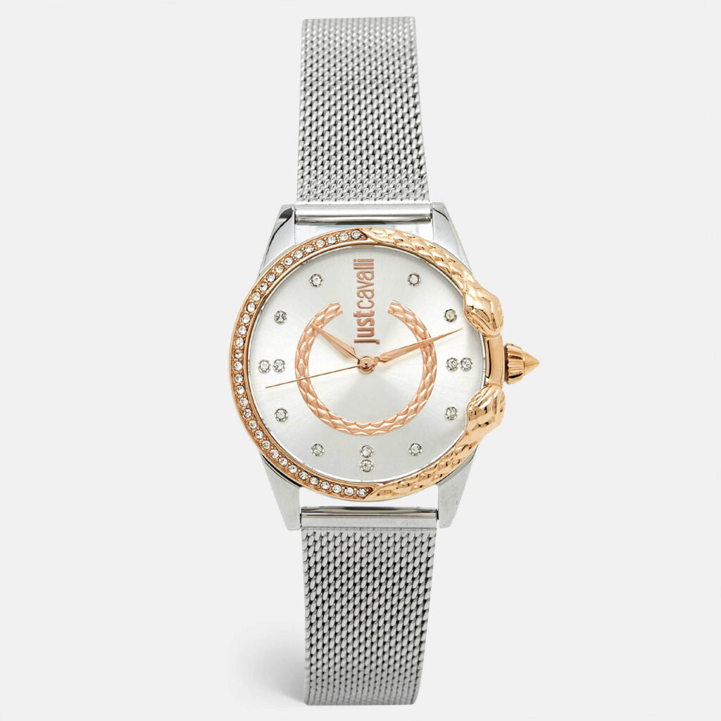 luxury-women-just-cavalli-new-watches-p1246266-001-1.jpg Just Cavalli Serpente JC1L095M0105 Silver Dial Two-Tone Stainless Steel Women's Wristwatch 32 mm