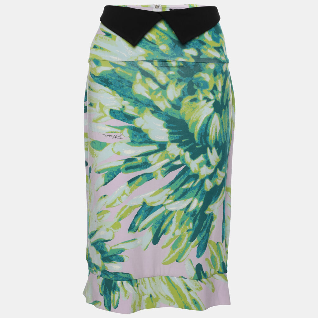Just Cavalli Multicolor Printed Jersey Midi Skirt XL Just Cavalli Multicolor Printed Jersey Midi Skirt XL