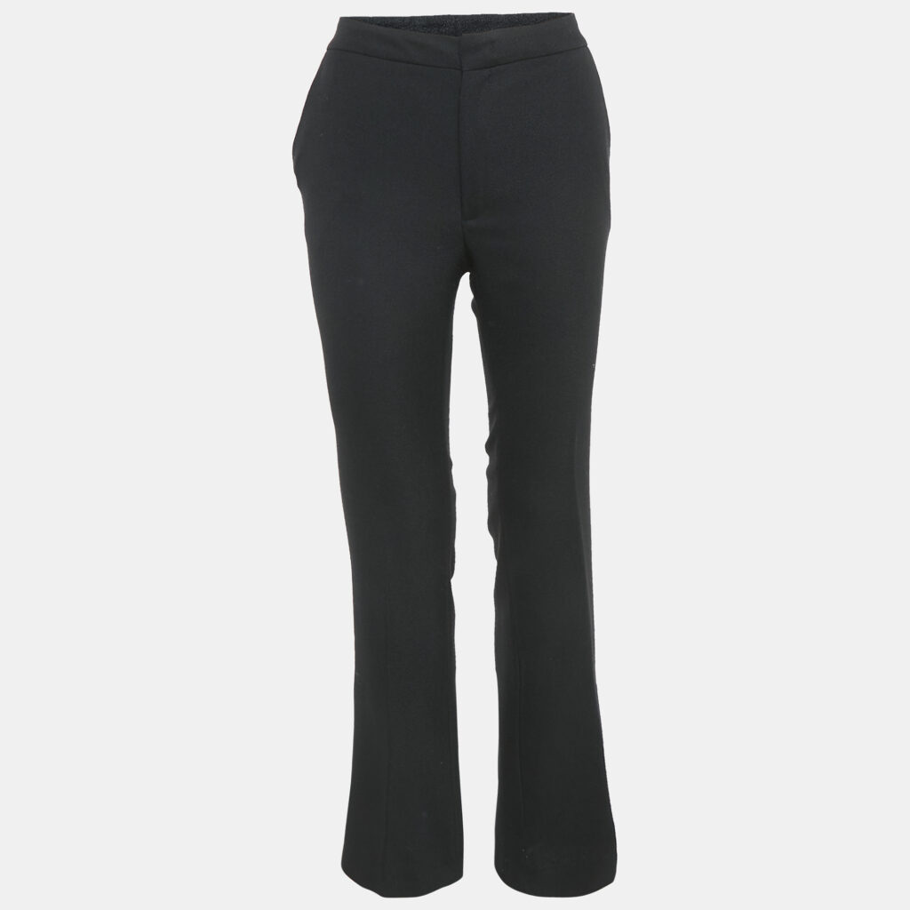 Just Cavalli Black Crepe Wool Formal Trousers S Just Cavalli Black Crepe Wool Formal Trousers S