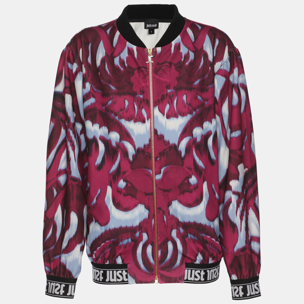 Just Cavalli Multicolor Printed Jersey Jacket S Just Cavalli Multicolor Printed Jersey Jacket S