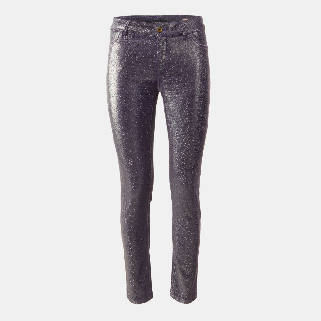Just Cavalli Purple Metallic Denim Just Chic Jeggings M/Waist 28.5" Just Cavalli Purple Metallic Denim Just Chic Jeggings M/Waist 28.5"