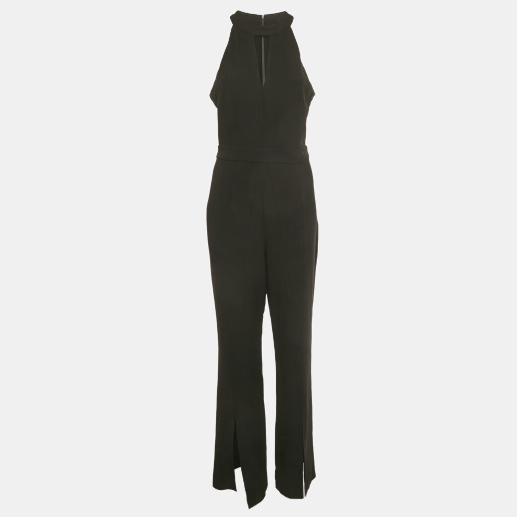 Karl Lagerfeld Black Crepe Party Jumpsuit M Karl Lagerfeld Black Crepe Party Jumpsuit M