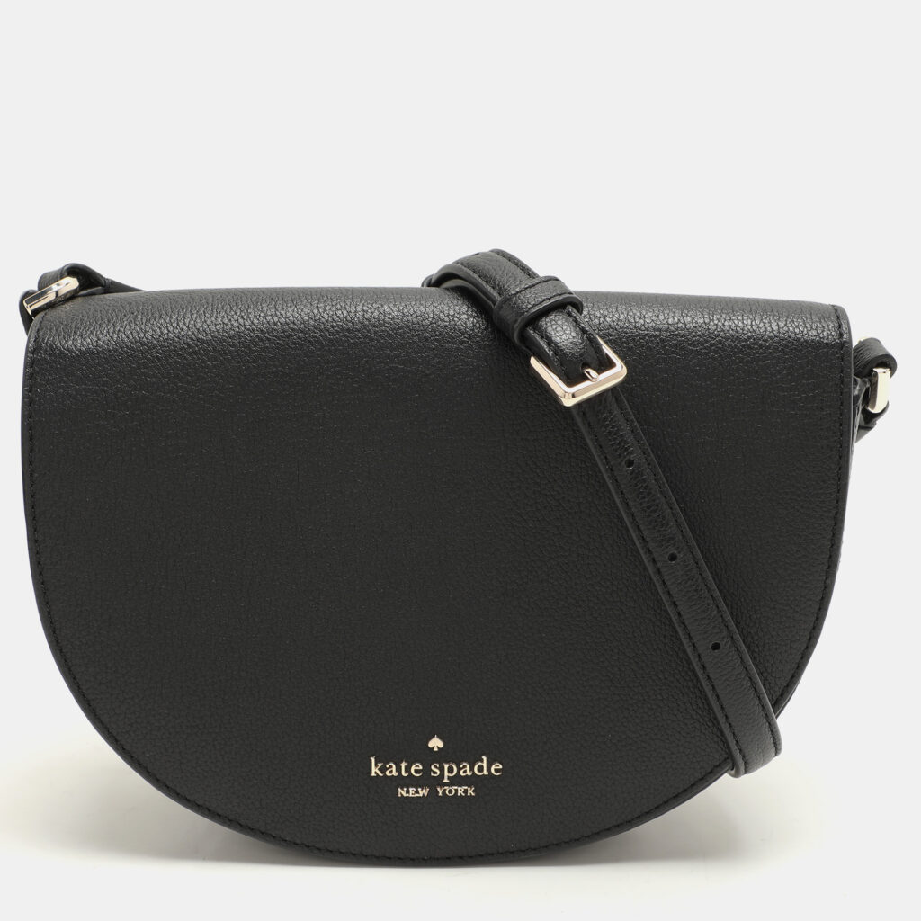 Kate Spade Black Leather Luna Crescent Crossbody Bag Kate Spade Black Leather Luna Crescent Crossbody Bag