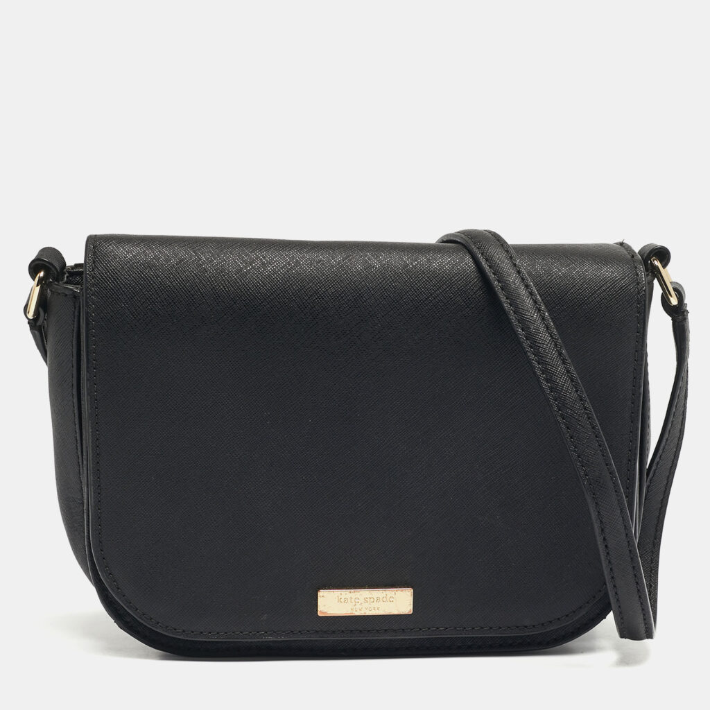 Kate Spade Black Leather Nadine Flap Shoulder Bag Kate Spade Black Leather Nadine Flap Shoulder Bag
