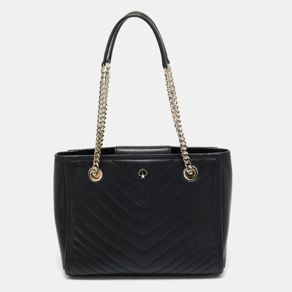 Kate Spade Black Quilted Leather Amelia Tote Kate Spade Black Quilted Leather Amelia Tote