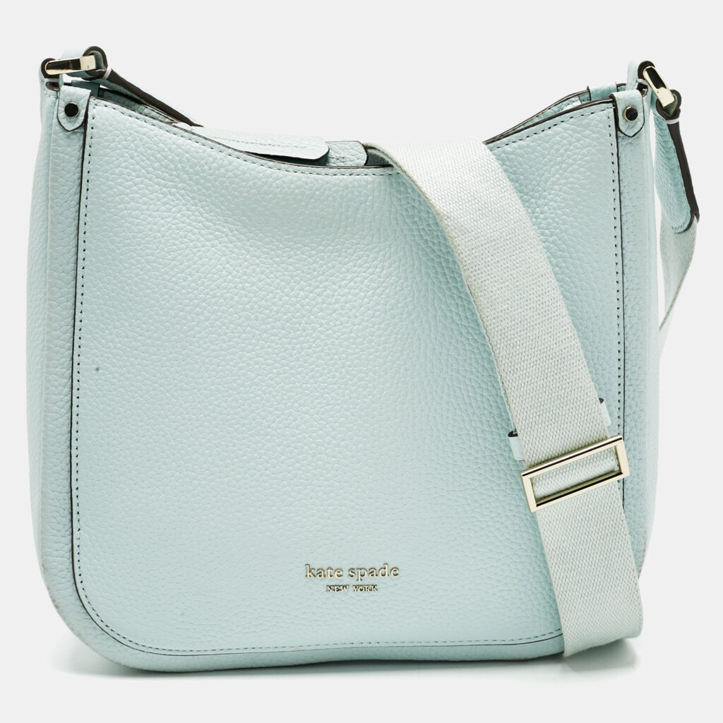 Kate Spade Light Blue Leather Roulette Messenger Bag Kate Spade Light Blue Leather Roulette Messenger Bag