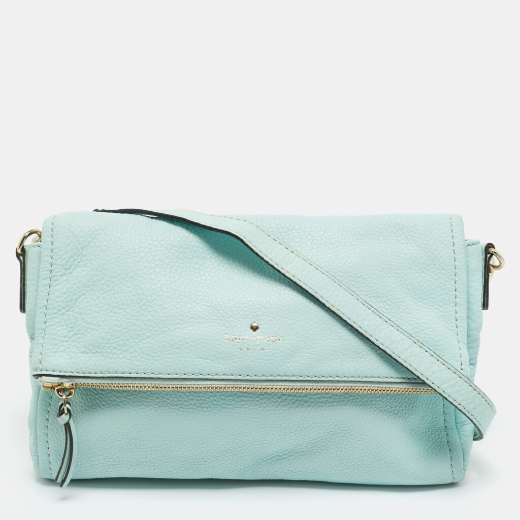 Kate Spade Light Green Leather Cobble Hill Clarke Crossbody Bag