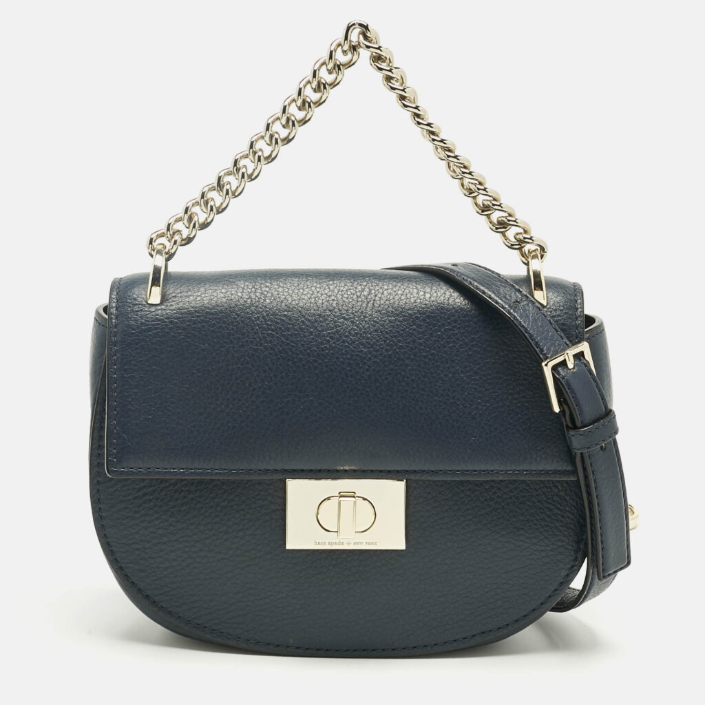 luxury-women-kate-spade-used-handbags-p1238840-014-1.jpg Kate Spade Navy Blue Leather Greenwood Place Rita Crossbody Bag