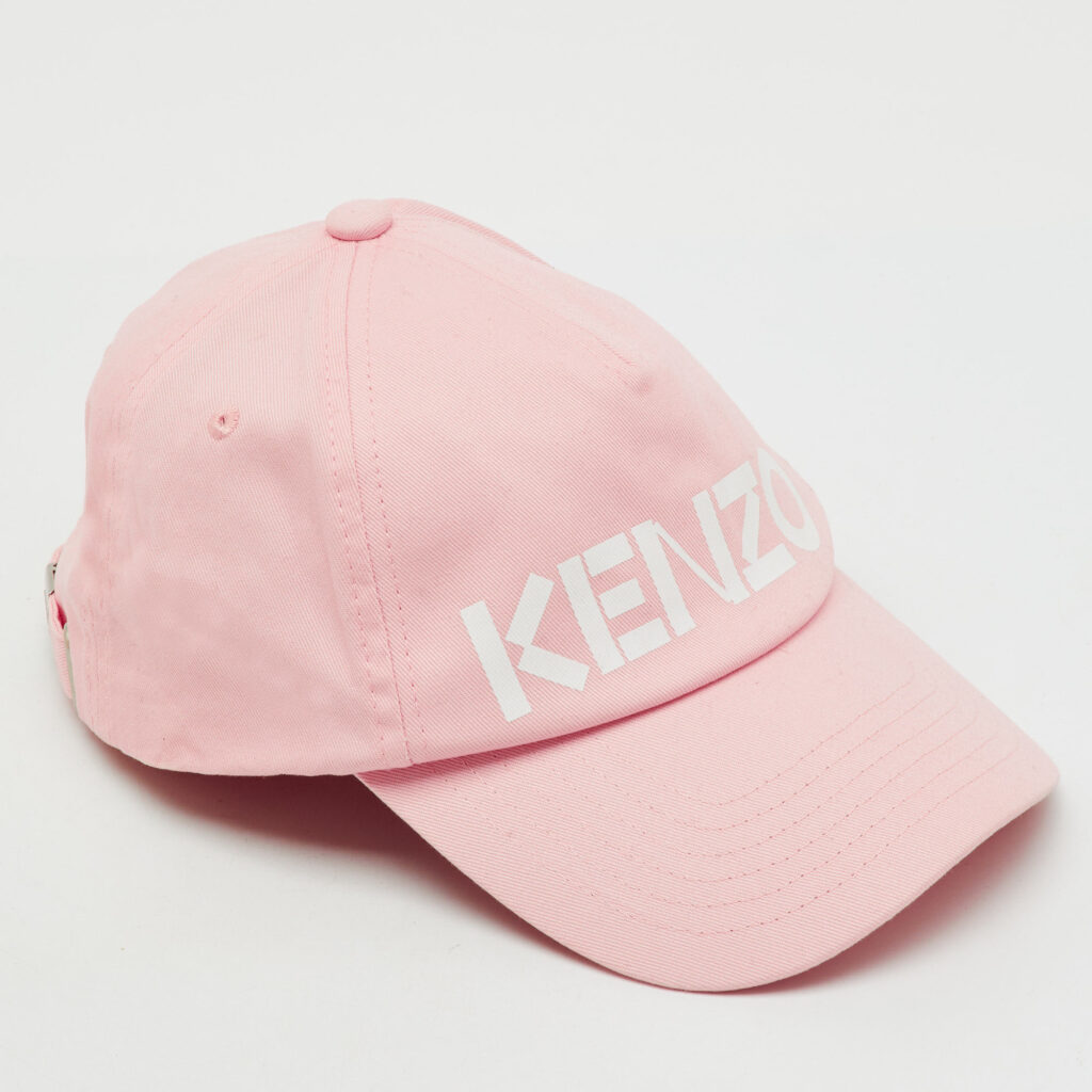 Kenzo Pink Logo Flock Print Cotton Baseball Cap One Size Kenzo Pink Logo Flock Print Cotton Baseball Cap One Size