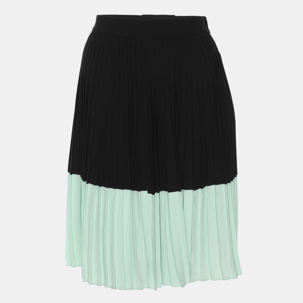 Kenzo Black/Green Georgette Pleated Shorts L Kenzo Black/Green Georgette Pleated Shorts L