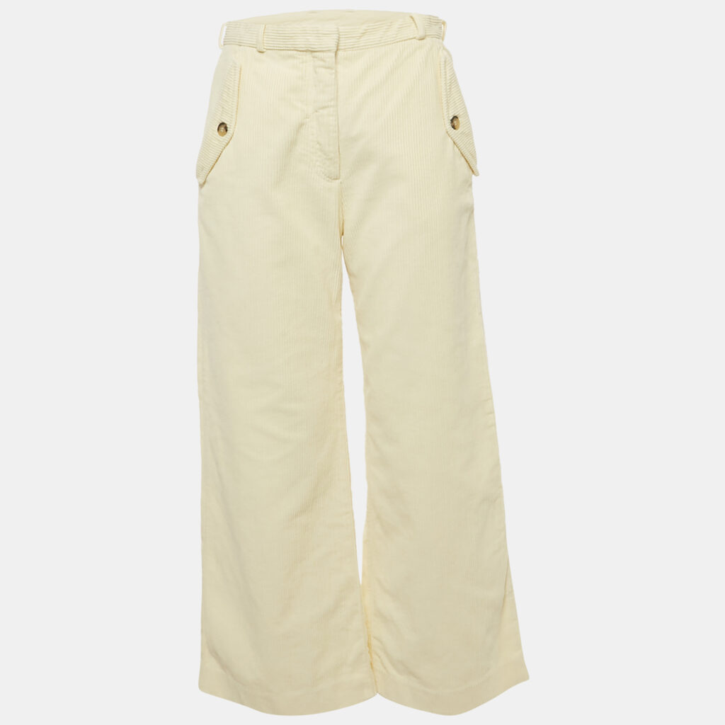 Kenzo Cream Corduroy Straight Leg Jeans M Waist 28"