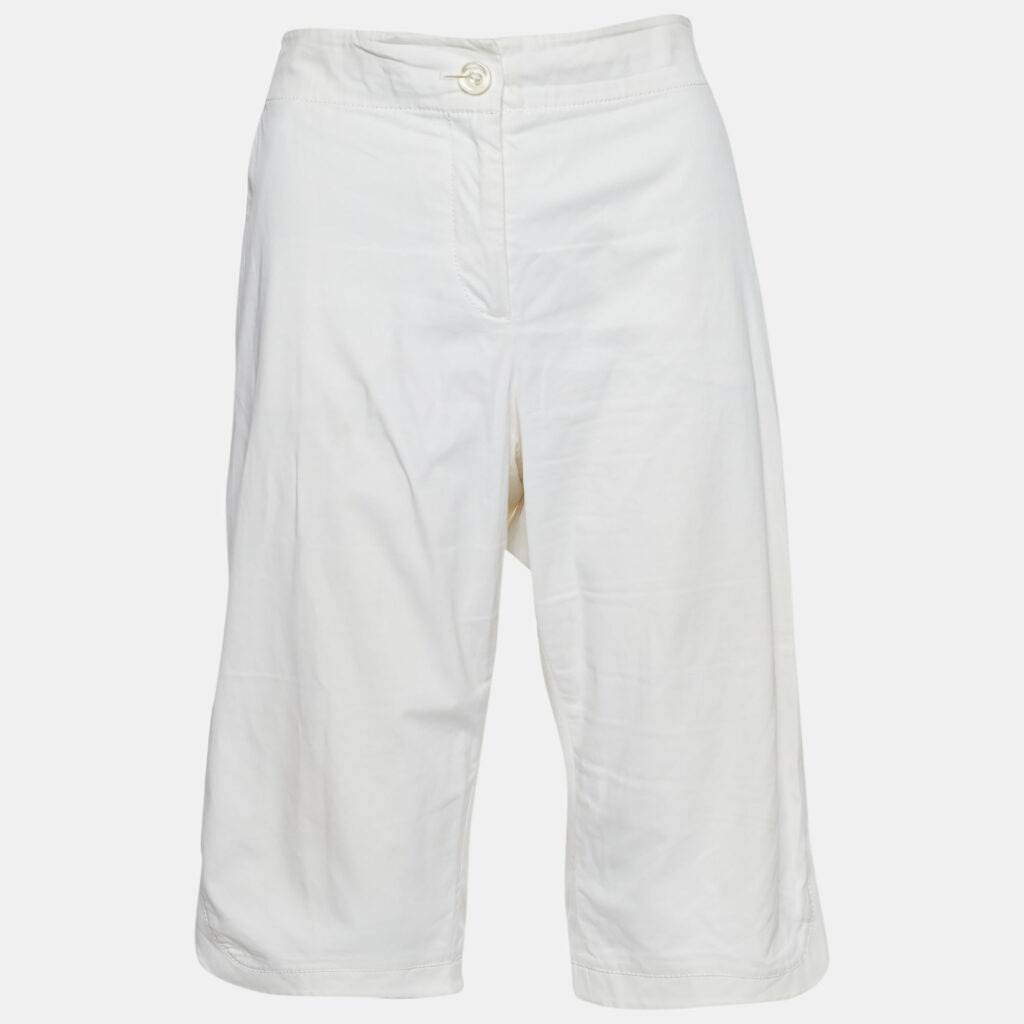 Kenzo Ivory Cotton Long Shorts L Kenzo Ivory Cotton Long Shorts L