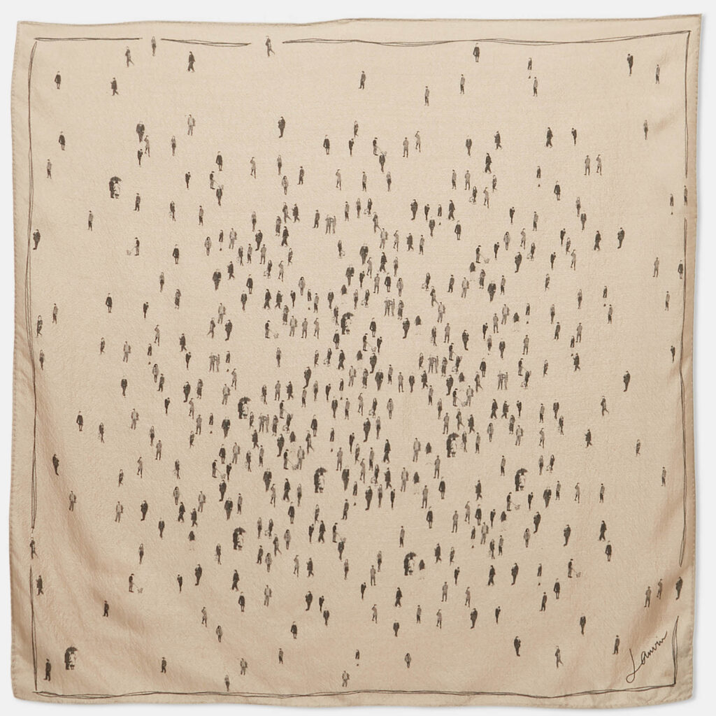 Lanvin Beige Printed Silk and Wool Scarf Lanvin Beige Printed Silk and Wool Scarf