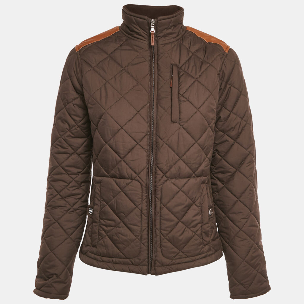 Lauren Ralph Lauren Brown Synthetic Quilted Jacket XS Lauren Ralph Lauren Brown Synthetic Quilted Jacket XS