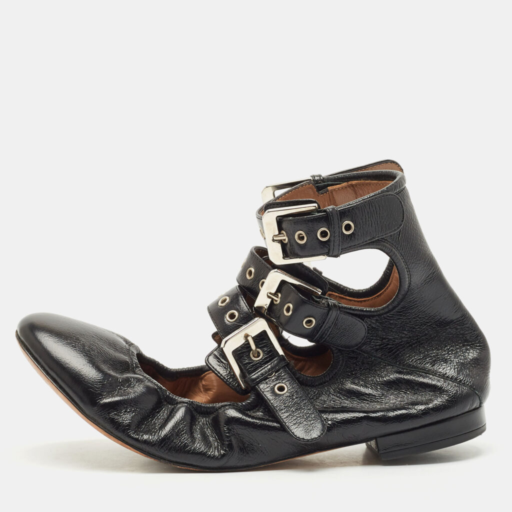 Laurence Dacade Black Leather Buckle Details Ballet Flat Size 37 Laurence Dacade Black Leather Buckle Details Ballet Flat Size 37