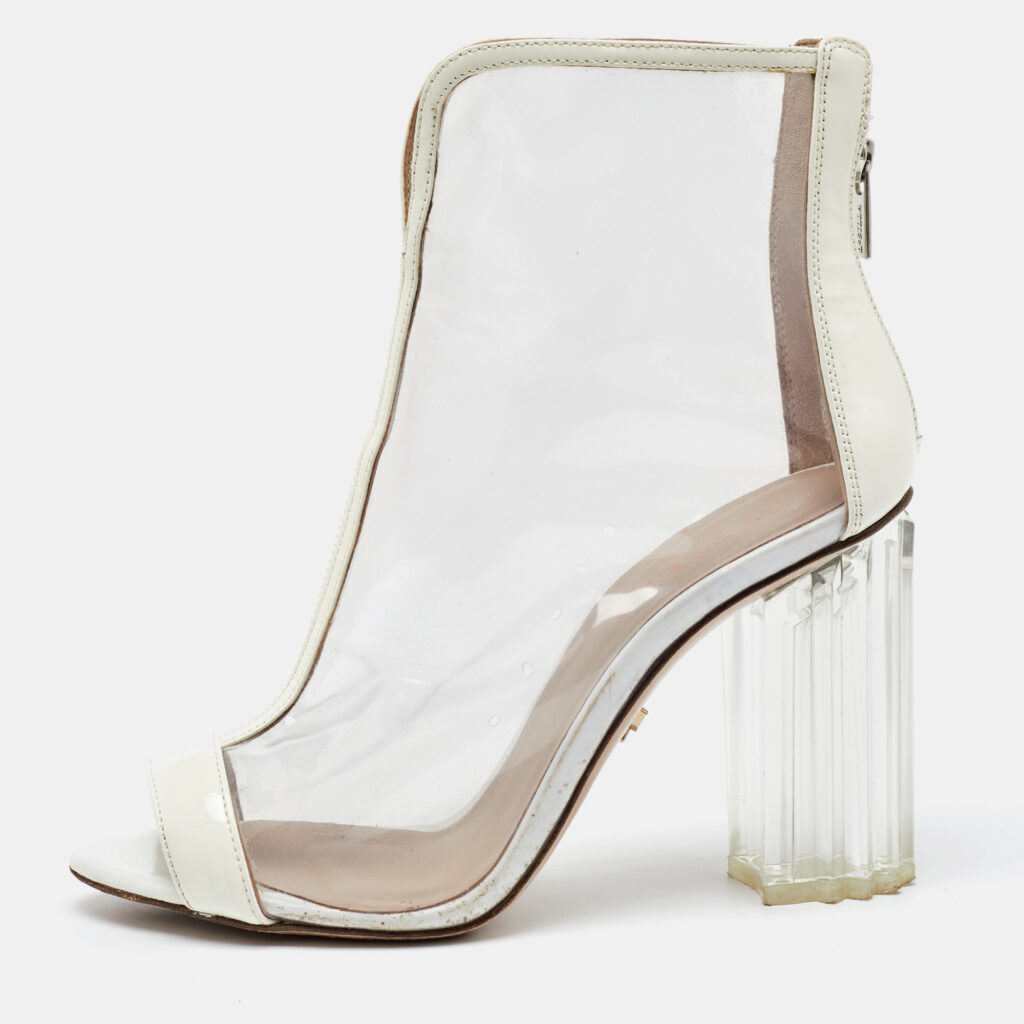 Le Silla White/Transparent PVC and Patent Leather Ankle Boots Size 38 Le Silla White/Transparent PVC and Patent Leather Ankle Boots Size 38