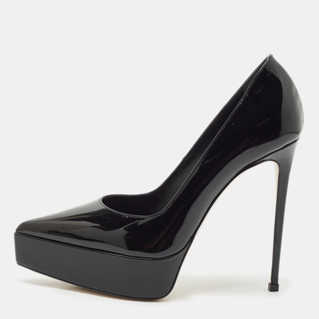 Le Silla Black Patent Leather Uma Platform Pumps Size 35.5 Le Silla Black Patent Leather Uma Platform Pumps Size 35.5