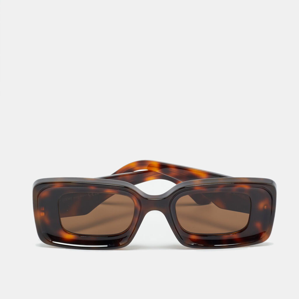 Loewe Tortoise Brown LW40101I Anagram Rectangle Sunglasses Loewe Tortoise Brown LW40101I Anagram Rectangle Sunglasses