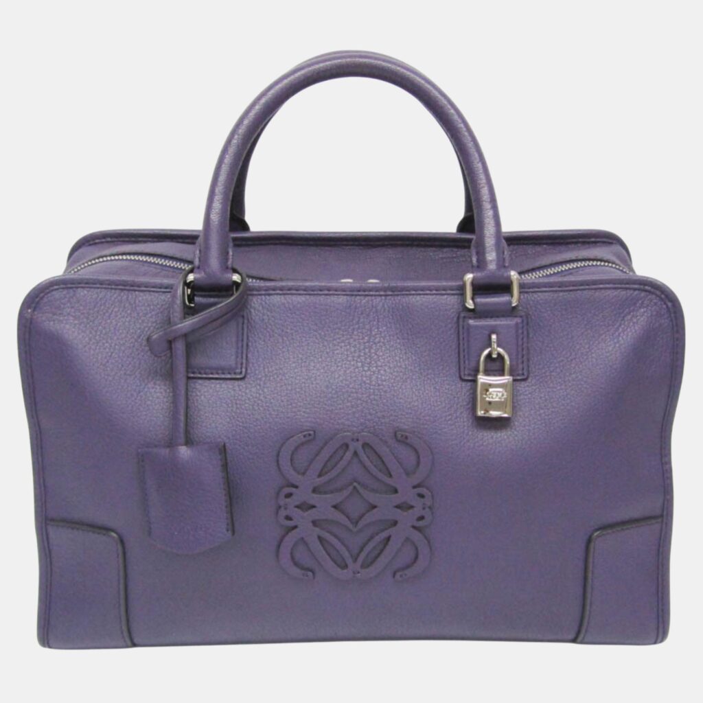 Loewe Purple Leather Amazona 36 Handbag Loewe Purple Leather Amazona 36 Handbag