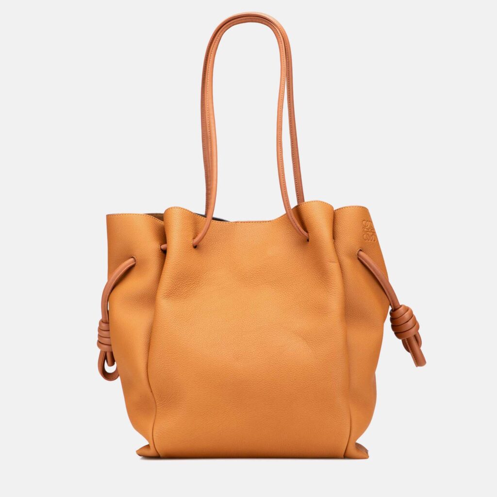Loewe Brown Medium Leather Flamenco Knot Tote Loewe Brown Medium Leather Flamenco Knot Tote