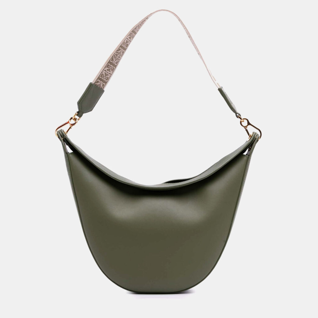 Loewe Green Small Leather Luna Hobo